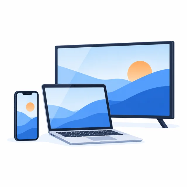Phone, laptop and television