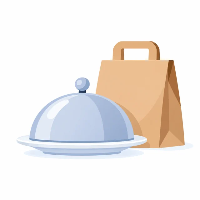 Cloche and takeaway bag