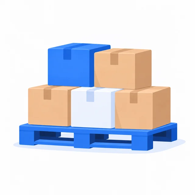 Pallet stacked with cartons